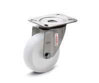 RE.F8-SST-N-Ruote monolitiche con supporto in acciaio INOX